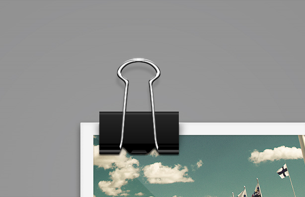 Paper clip layered psd