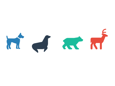 Cartoon Animals Icons Free PSD