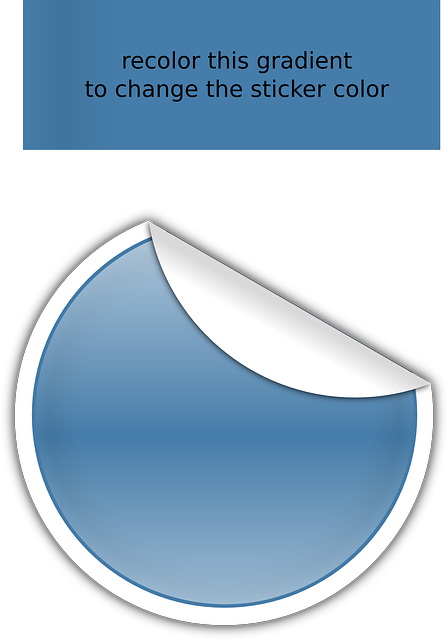 Circle sticker curl vector