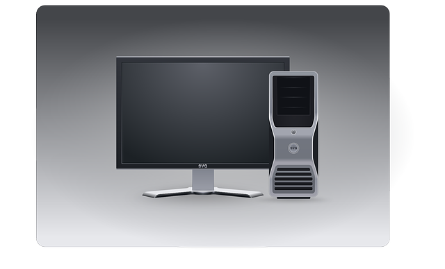 Desktop PC-LCD display/host computer vector