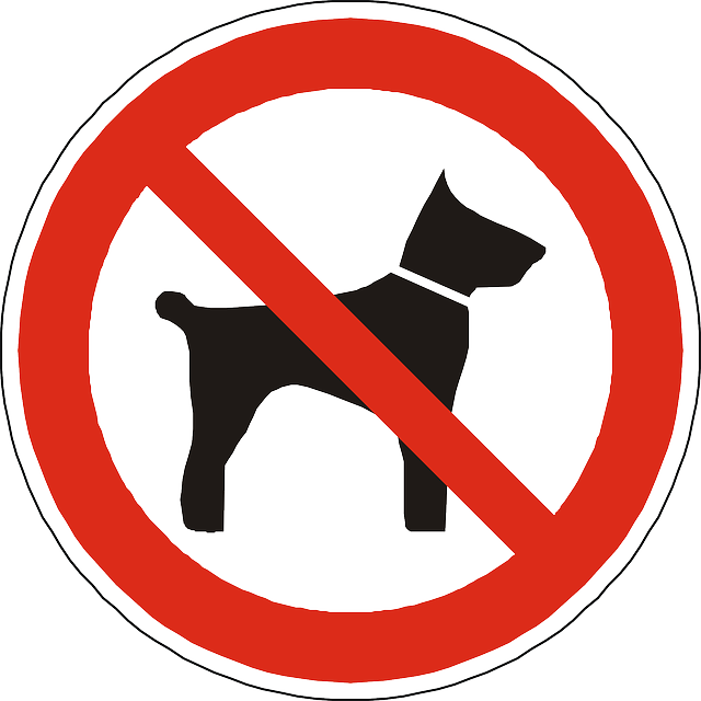 Dogs prohibitory sign vector