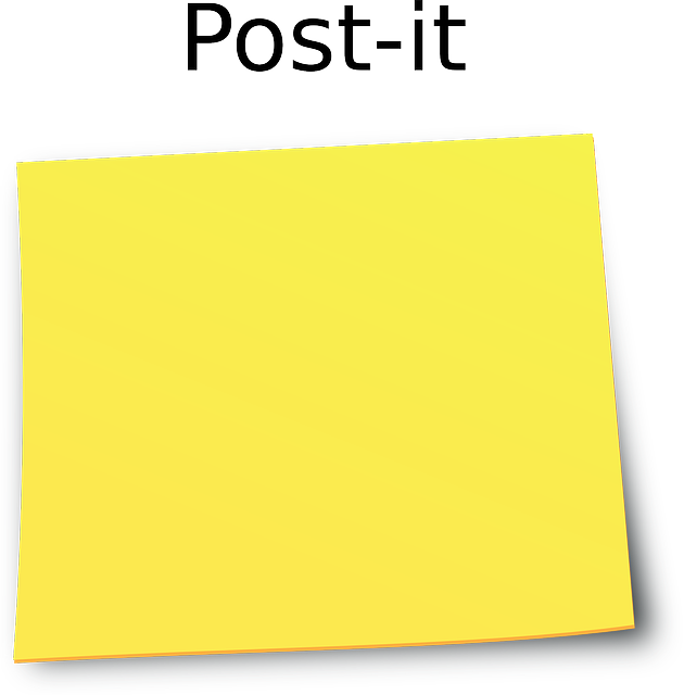 Office yellow Post-It Notes vector