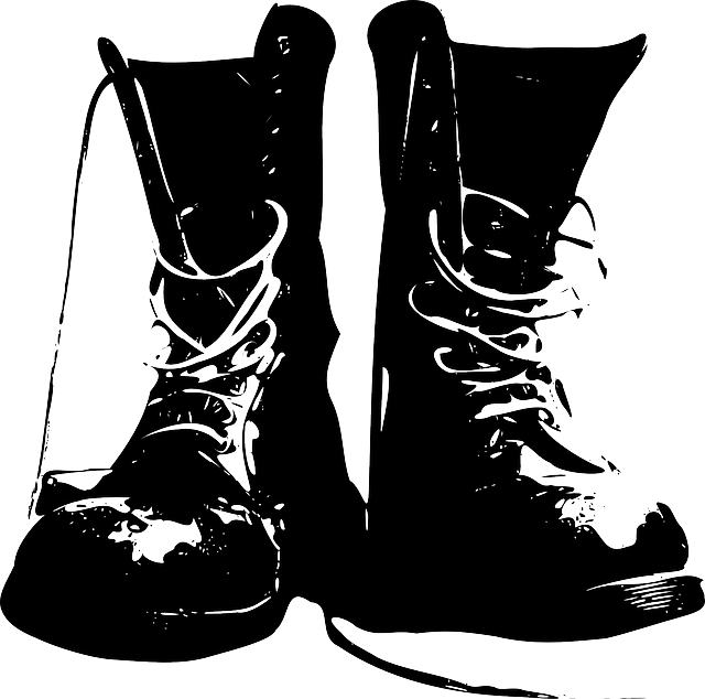 Old Boots outline vector