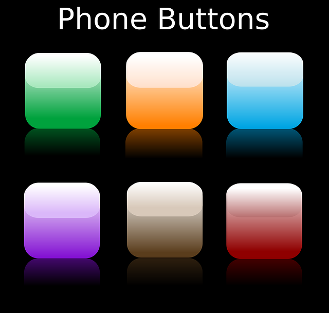 Phone flat button icon color scheme