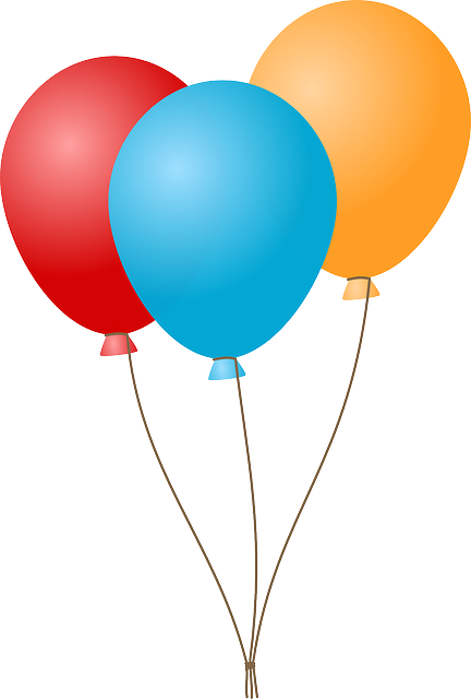 Red Blue Yellow Balloon Vector