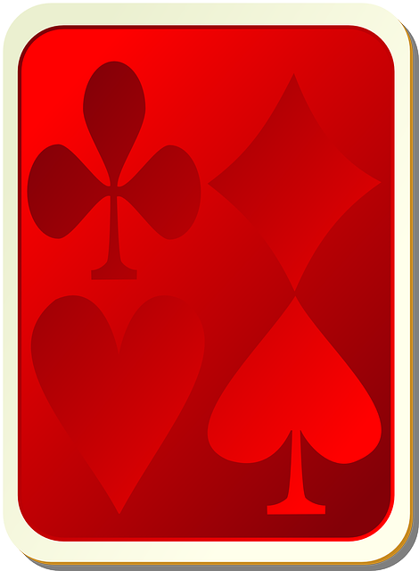 Red playing card game vector
