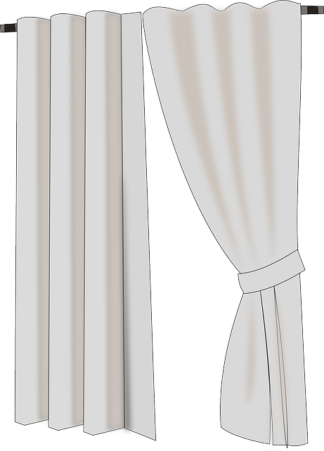 Simple room curtains vector