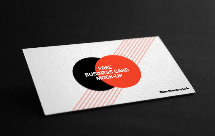 White Business Card Mockup PSD