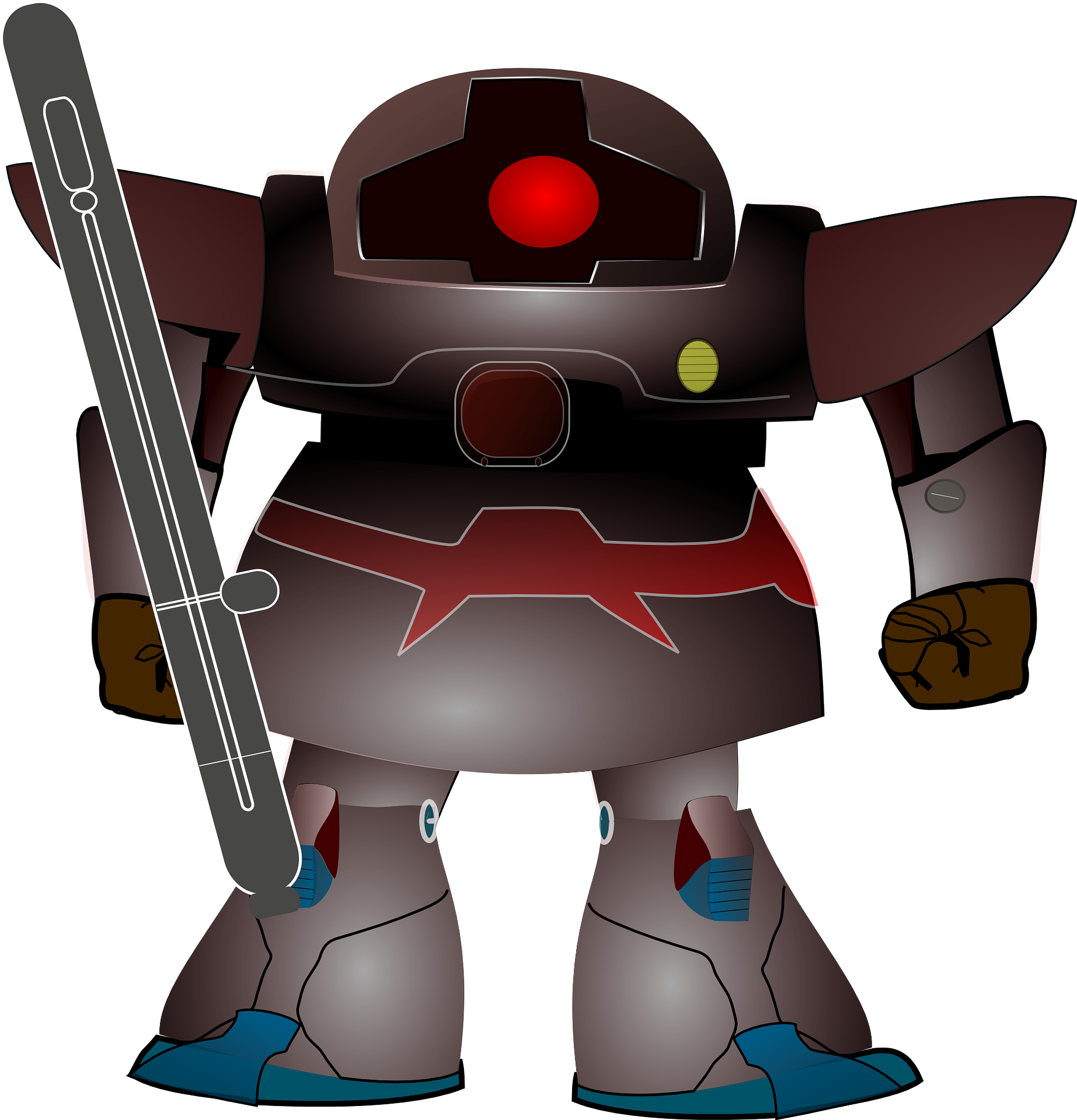 Anton electronics robot,cartoon warrior vector