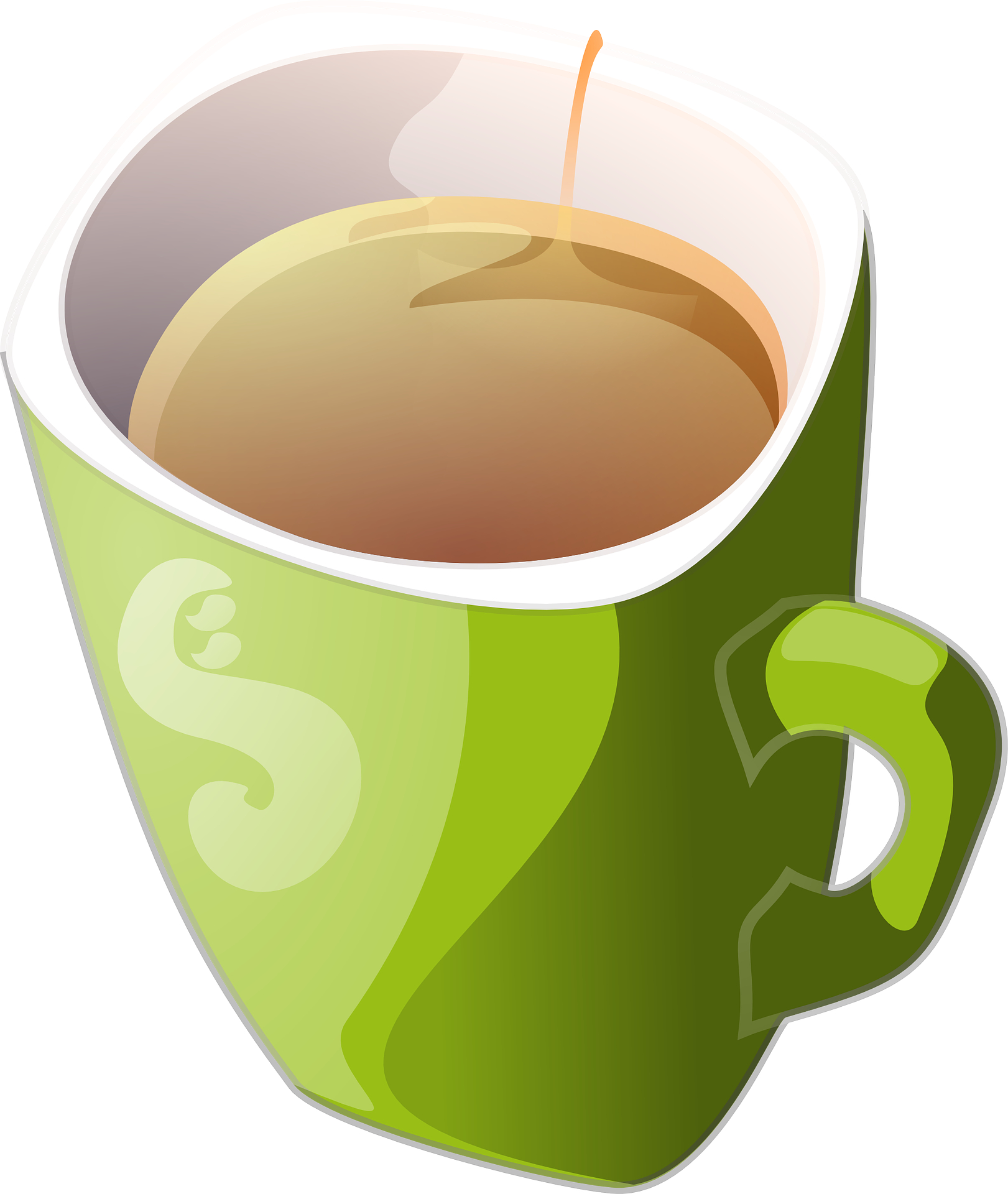 Beverage-green mug,cup vector