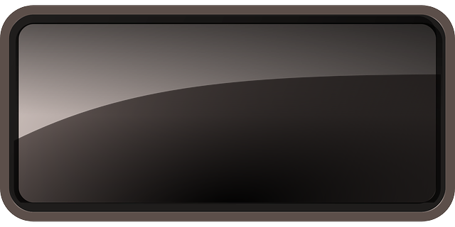 glass glossy -black rectangle interface