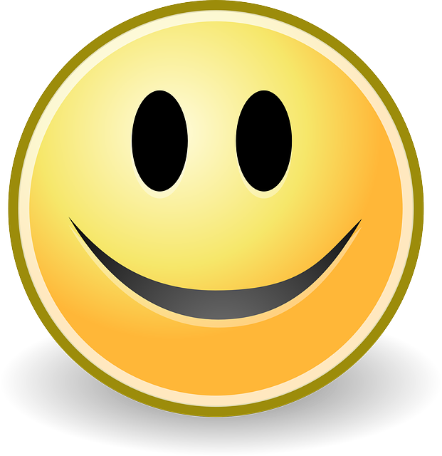 happy smile cartoon face vector