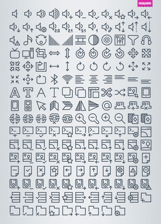 Mini Icon Set Free PNG