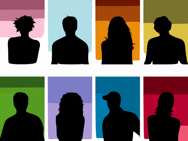 Vector people men woman silhouette