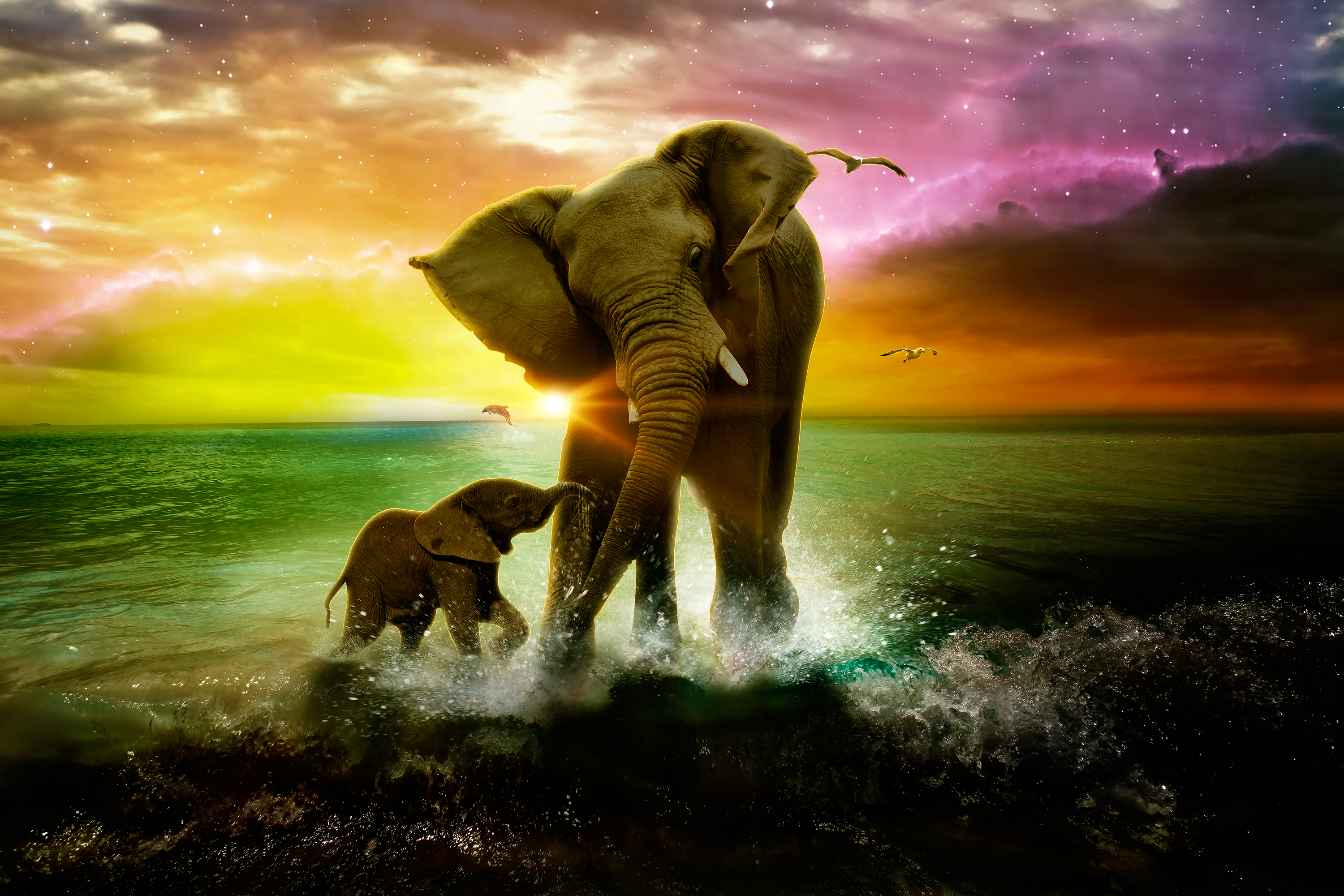 Animal / Lovely Elephant PSD