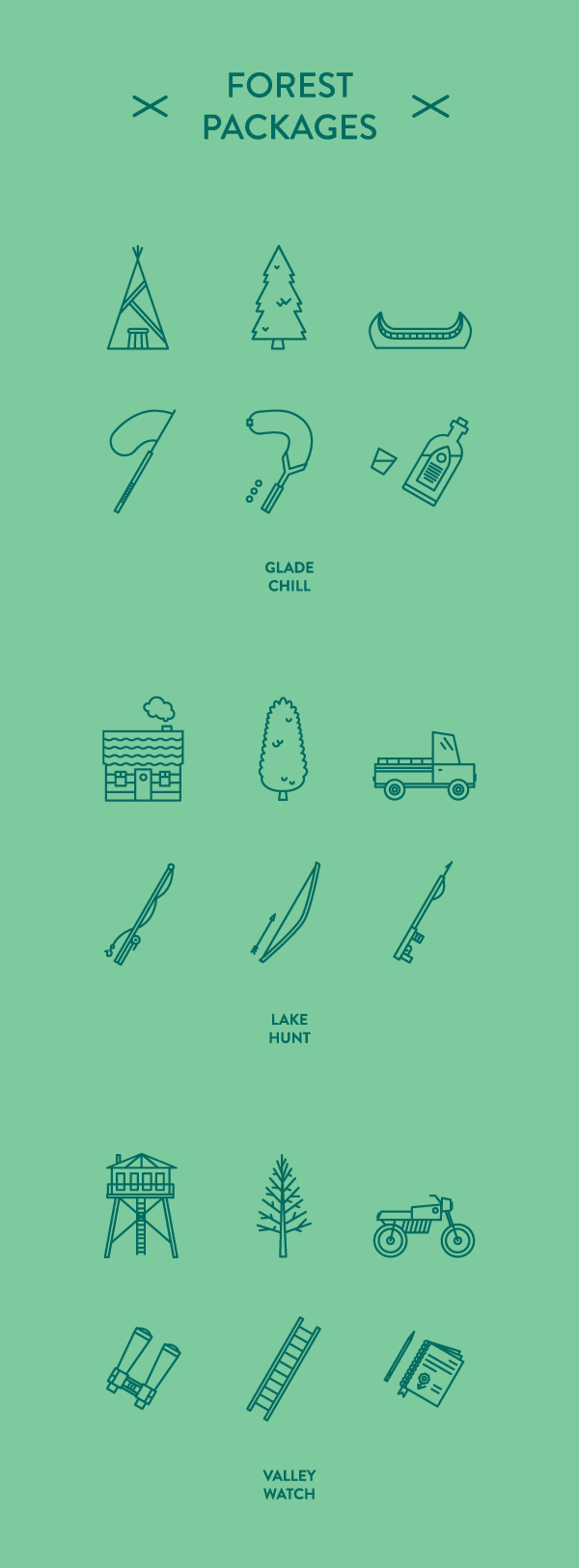 Free Forest Packages Icons Vector