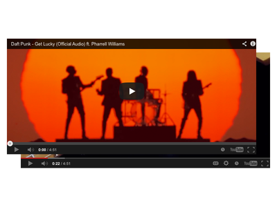 Free Youtube Player UI Design PSD