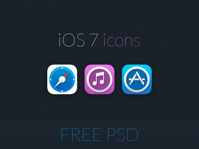 Free iOS 7 icons,clock,music PSD
