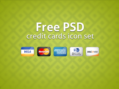 Free Credit Cards Icons PSD