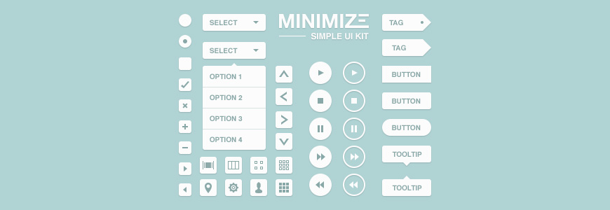 Free Simple UI Kit PSD For Designers