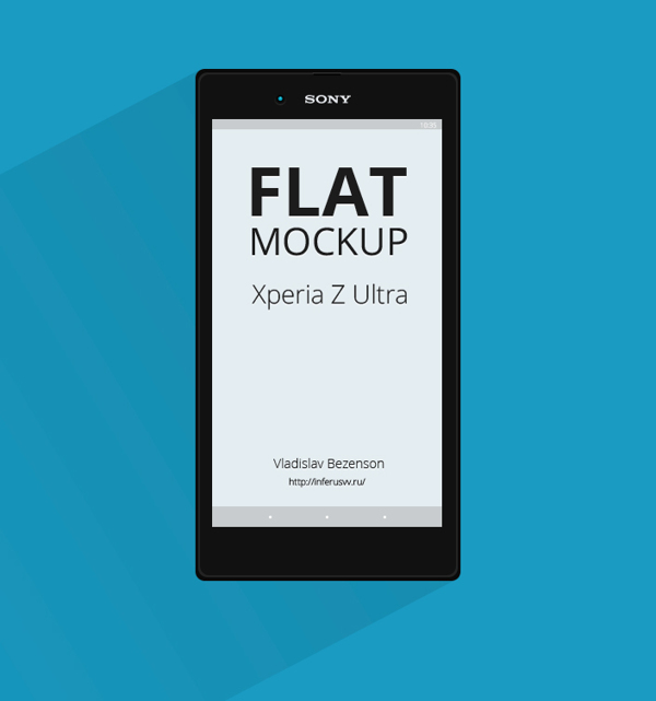 Free Vector Sony Xperia Z Ultra Mockup