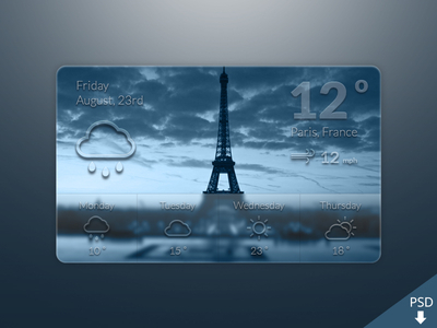 Free Weather Widget PSD