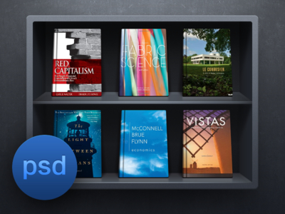 iOS Bookshelf Ui PSD