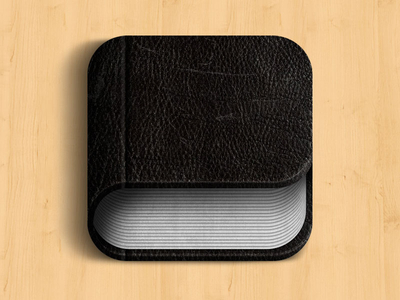 iOS iphone Leather Book Icon PSD