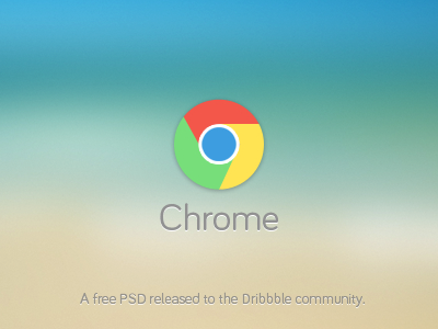 Flat Goolge Chrome Icon PSD
