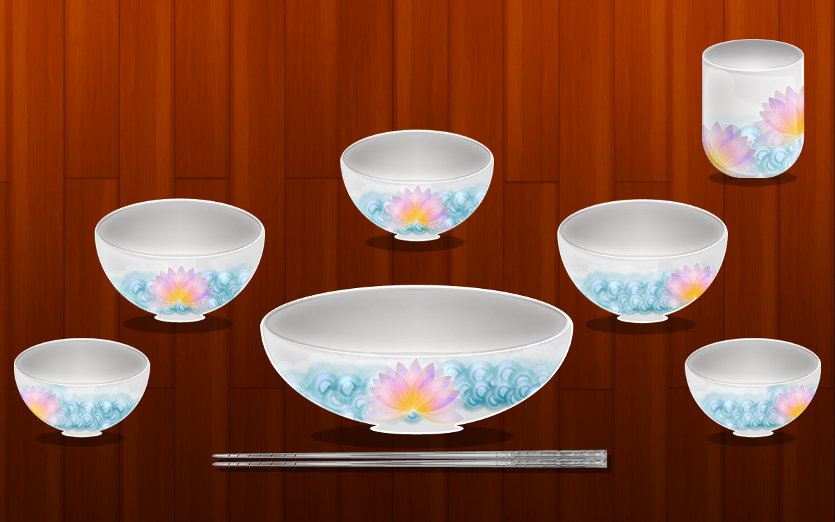 Bowl / Chopsticks / Tableware PSD