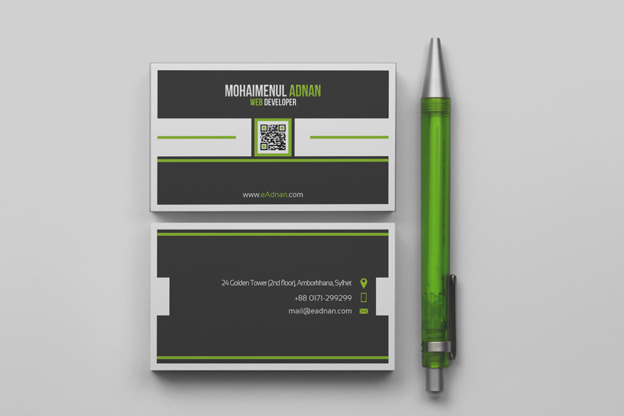 Corporate Business Card Template With Bleeds