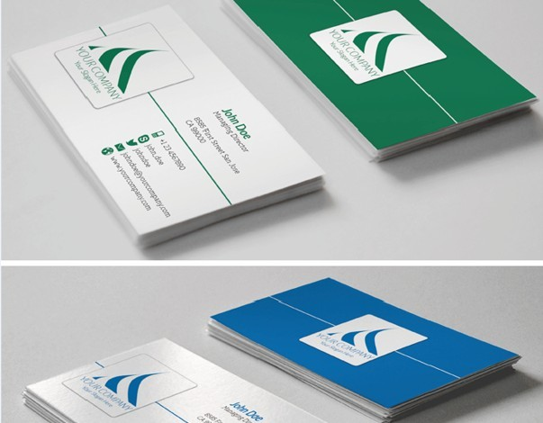 Flat Corporate Business Card Template illustrator Vector