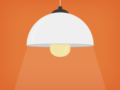 Flat Icon Lamp illustration PSD