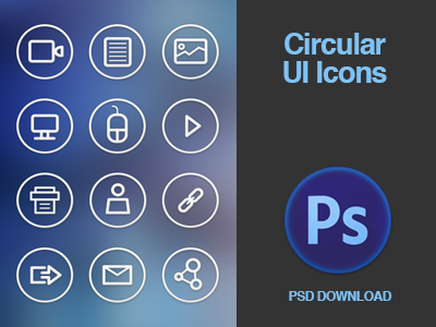 Free Circular Icon Set PSD