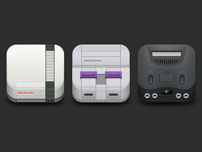 Free Nintendo icons PSD
