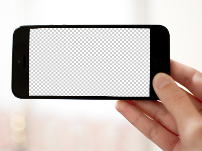 iPhone 5 Horizontal Mockup Template PSD