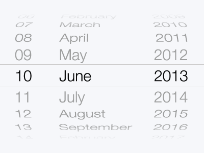 Free iOS 7 Date Picker Vector
