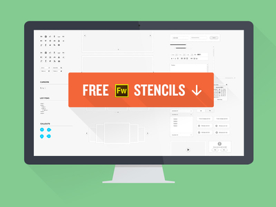 Fireworks wireframe Stencils