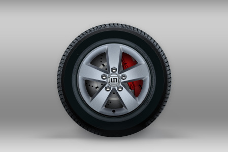 Free Car Tyre Icon PSD