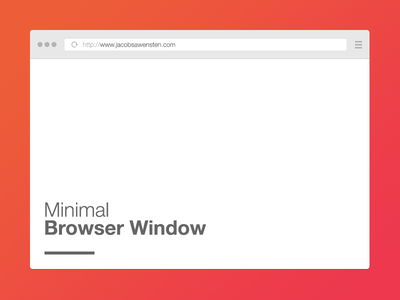 Free Minimal Browser Window PSD Template -vol 1