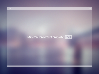 Free Minimal Browser Window PSD Template -vol 2