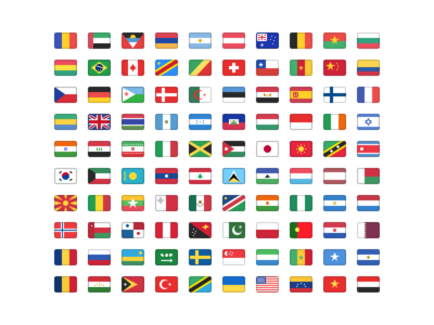 A free set of 100 flags for Sketch