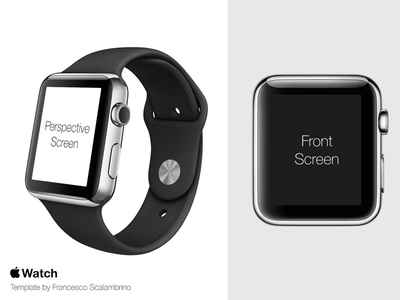 Apple Watch (iWatch) Free Mockup Template PSD
