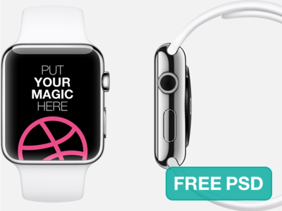 PSD Mockup:Apple Watch Free Template