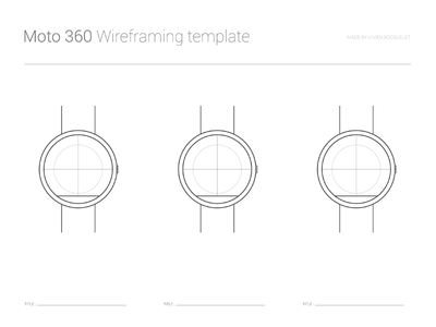 PSD:Moto 360 Wireframing Template