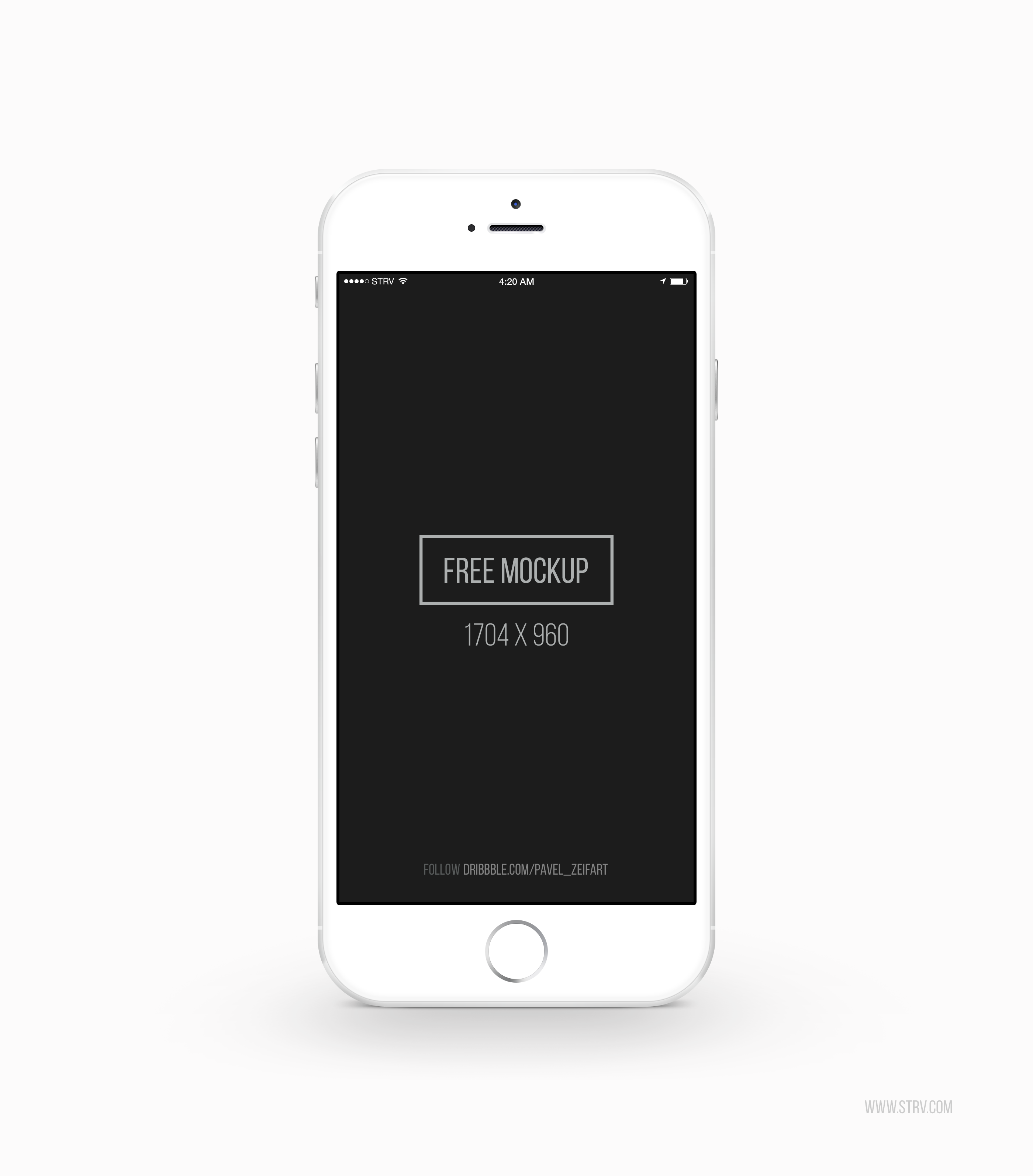 White iPhone 6 PSD Mockup Template