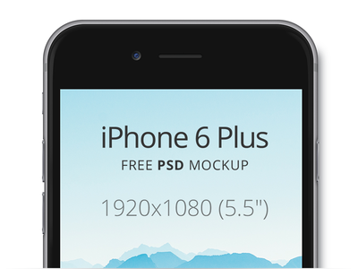 iPhone 6 Plus Free PSD Mockup
