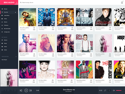 Dashboard PSD  – Admin Panel For Music Cloud