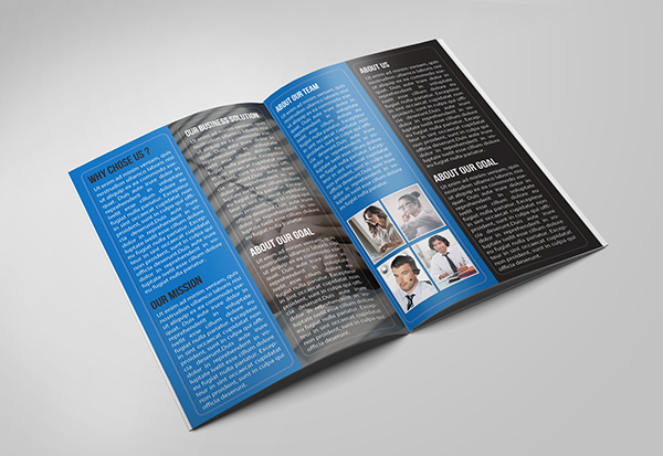 Corporate Bifold Business Brochure Template PSD