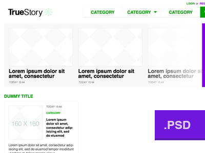True story mini psd